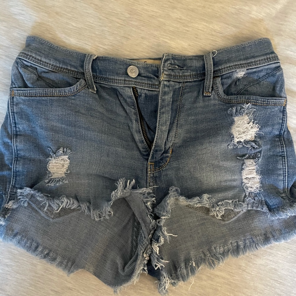 hollister high rise jean shorts